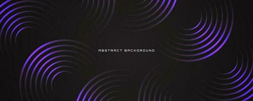 3D purple geometric abstract background overlap layer on dark space with circle gradient effect decoration. Graphic design element modern style concept for banner, flyer, card, or brochure cover vector