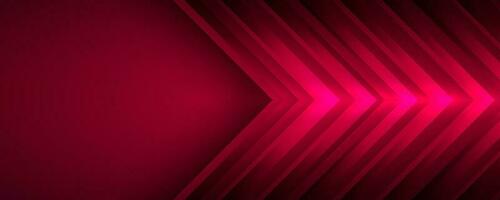 3D red techno abstract background overlap layer on dark space with glowing arrows effect decoration. Modern graphic design element speed style concept for banner, flyer, card, or brochure cover vector