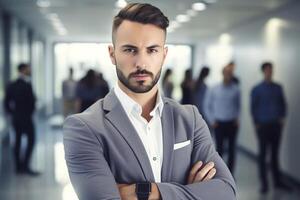 Portrait of a businessman ai generate photo