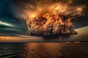 portrait pyrocumulus clouds ai generate photo