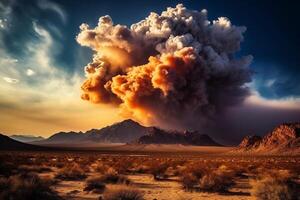 portrait pyrocumulus clouds ai generate photo