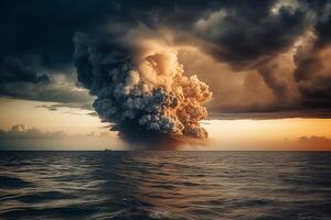 portrait pyrocumulus clouds ai generate photo