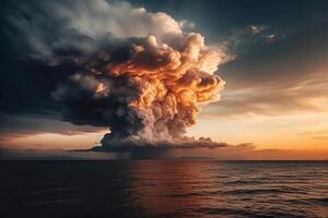 portrait pyrocumulus clouds ai generate photo