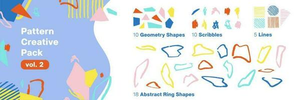 vistoso modelo y garabatos para estético antecedentes vector conjunto