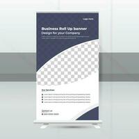 Business Roll-Up Standee Design. Banner Template, pop-up stand, Trending banner design for your company vector