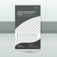 Business Roll-Up Standee Design. Banner Template, pop-up stand, Trending banner design for your company vector