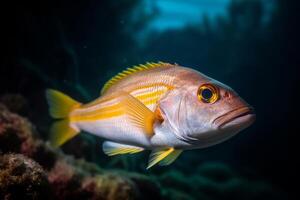Portrait fish in the ocean ai generate photo