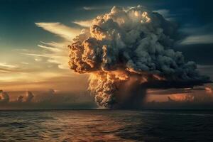 portrait pyrocumulus clouds ai generate photo