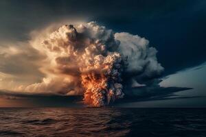 portrait pyrocumulus clouds ai generate photo