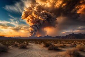 portrait pyrocumulus clouds ai generate photo