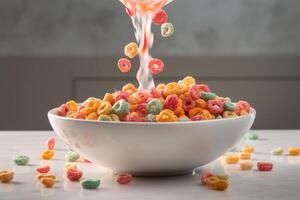 Mixed cereal on the table photo