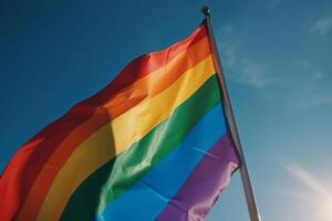 Rainbow flag pride ai generate photo