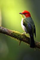 Beautiful bird on the forest ai generate photo