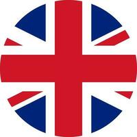 round Union Jack flag of the United Kingdom vector