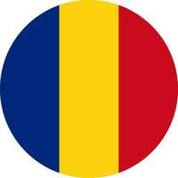 round Romanian flag of Romania vector