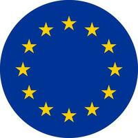 round flag of the European Union EU vector