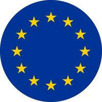 round flag of the European Union EU vector