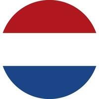 round Dutch flag of Netherlands vector