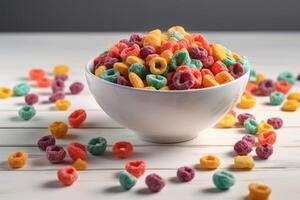 Mixed cereal on the table photo