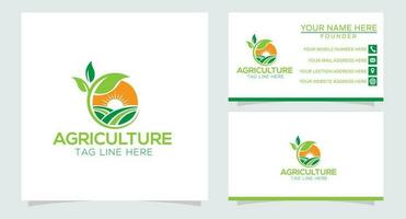 agricultura y agricultura logo diseño vector