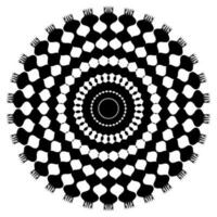 Abstract radial element on white, geometric shape. Mandala circle on a white background vector. vector