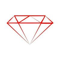 Diamond logo concept vector design. Linear Diamond Sign Vector Design. Free vector illustration.