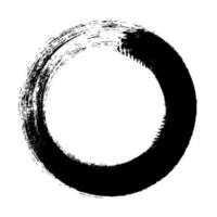 gratis vector enso zen circulo cepillo vector ilustración. circular cepillo movimiento en el oriental estilo de cuadro.