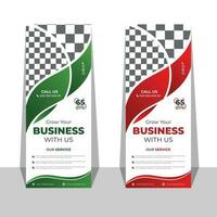 Business Roll Up Banner corporate Roll up background for Presentation, Vertical roll up, x-stand, exhibition display, Retractable banner vector