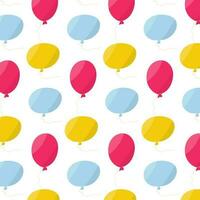 inflatable balloons yellow blue pink holiday pattern vector