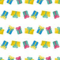 gifts holiday set pattern packaging bright color welcome surprise vector