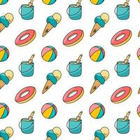 holiday summer warm ice cream pattern. Vector illustration