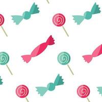 candy chupachups green pink sweet delicious pattern vector