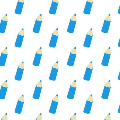 pencils blue colored to draw children's pattern