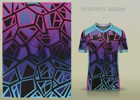 sports shirt design for use in the manufacture of sportswear or use as background vector