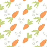 easter carrot flowers hunting pattern vector