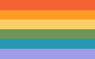 Vector LGBT flag in retro style. Rainbow flag. Pride month symbol. LGBTQ.