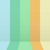 plain stripped blue green orange color wall background studio for product display post vector