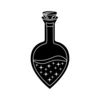 Potion vial glyph vector