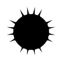 Round shield silhouette vector