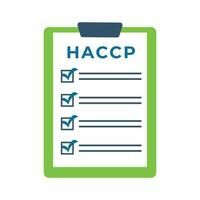 HACCP document icon with check marks vector