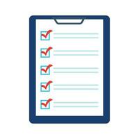 Checklist with red checkmarks vector