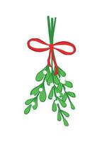 Christmas sprig of mistletoe. Illustration for greeting cards and invitations vector