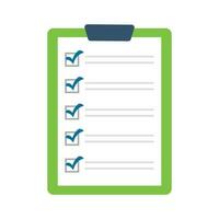 Checklist with blue checkmarks vector