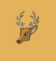 deer head vector, good for icon, logo, mascot, template design, character, product design, merchandise, etc vector