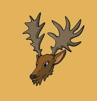 deer head vector, good for icon, logo, mascot, template design, character, product design, merchandise, etc vector