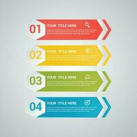 gradient infographic template with steps vector