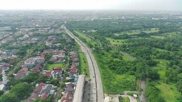 residential area in the middle of an industrial city. video