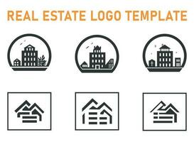 Buildings apartment Six real estate logo vector