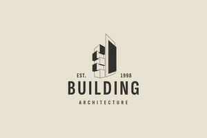 building architect logo vector icon illustration