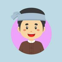 avatar de un myanmar personaje vector